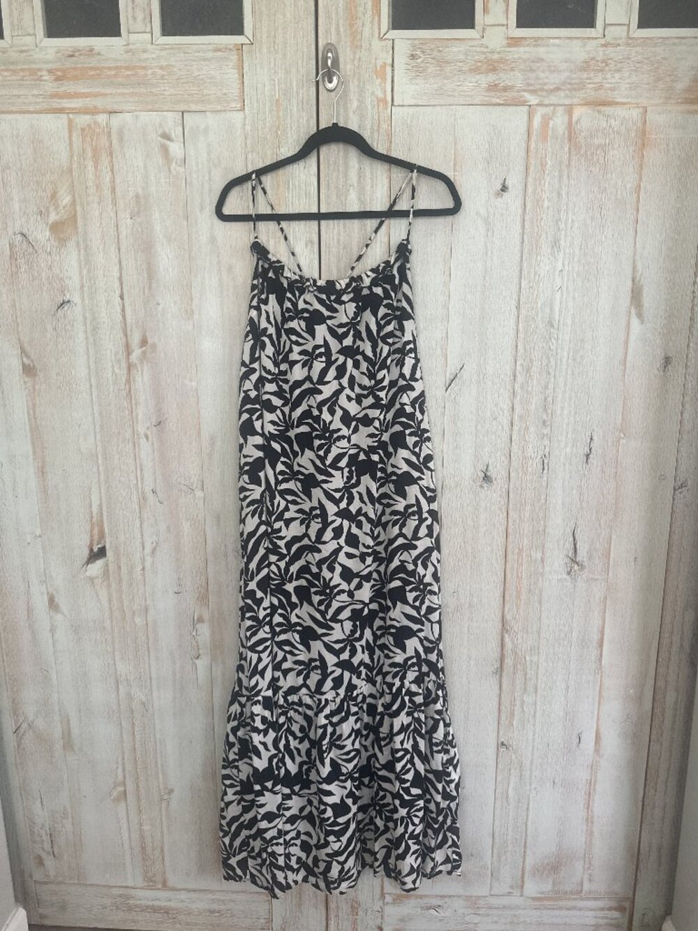 Z Supply Black/White Maxi Dress Size L